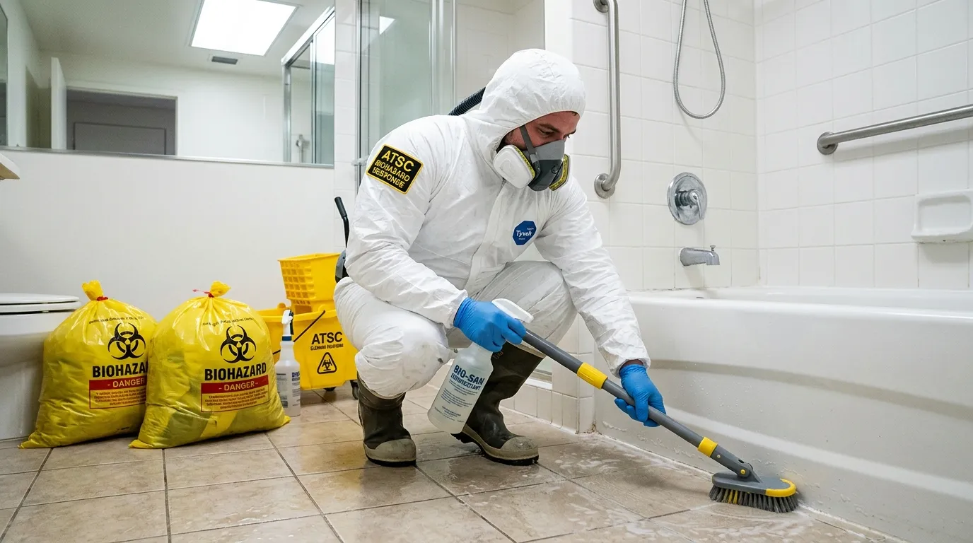 Decontamination equipment deployed for Blood Cleanup in Winchester Center